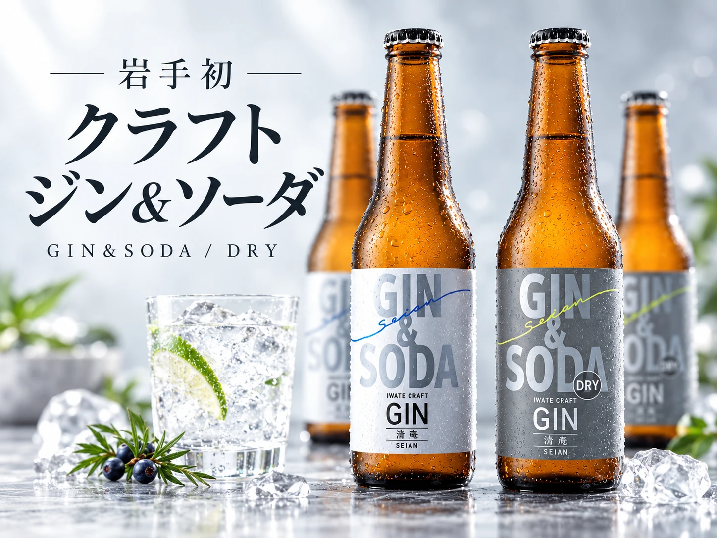 �N���t�g�W�����\�[�_�iGIN&SODA��DRY)�@4�{�Z�b�g