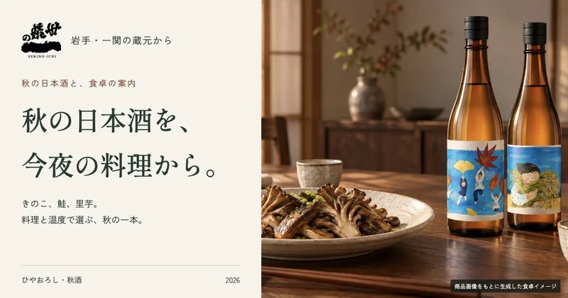 秋の日本酒を、今夜の料理から。