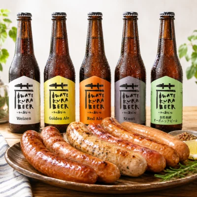 【飲み比べ】いわて蔵ビール マイスター蔵セット(330ml×5本セット&ソーセージセット)の公式商品写真