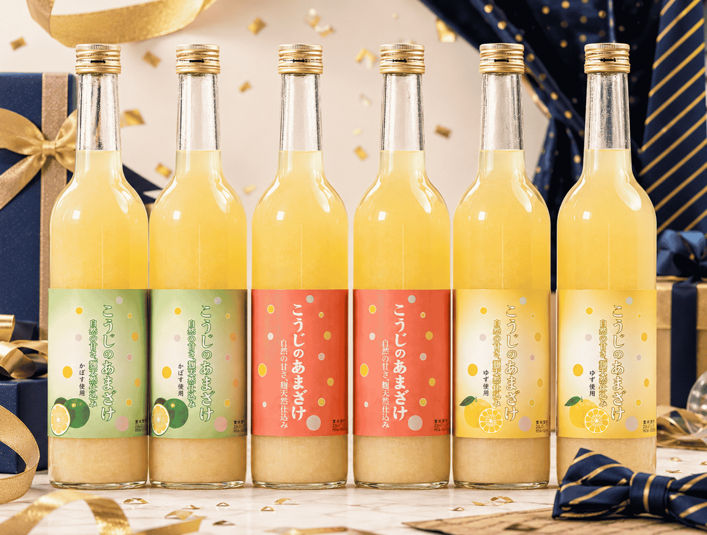 送料無料【ノンアルコール】3種こうじのあまざけ 500ml×6本セット