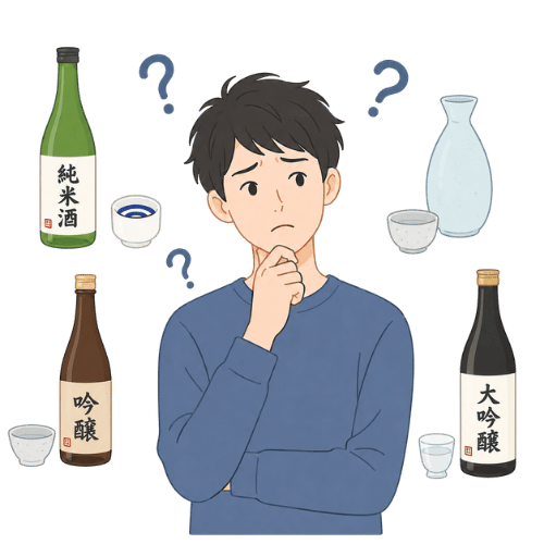 日本酒選びに迷うイメージ