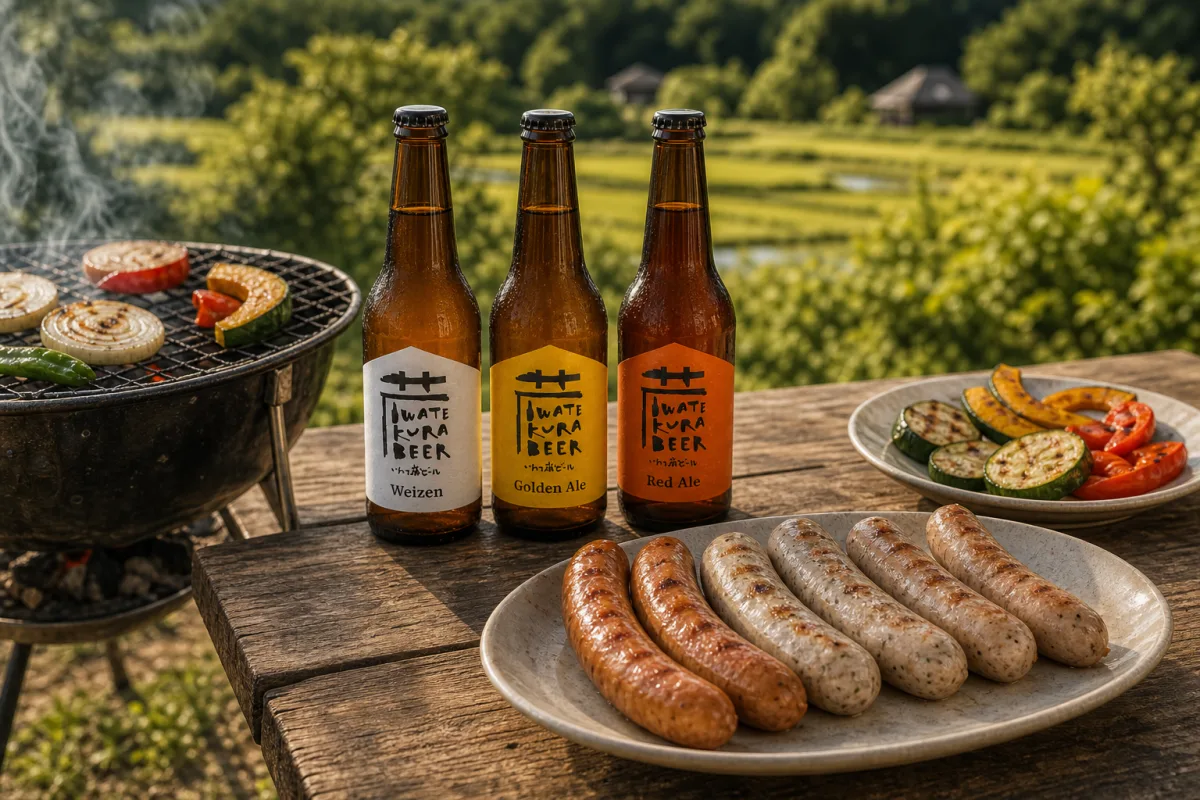 クラフトビールとソーセージの夏のBBQ